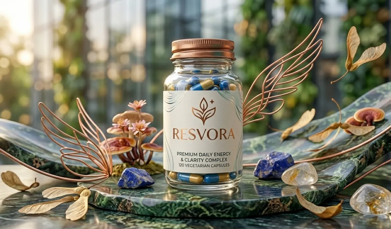 Resvora product packaging on a neutral studio background